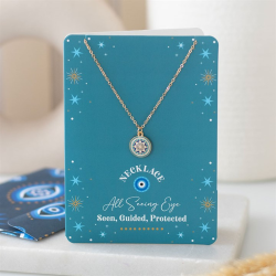 All Seeing Eye Necklace on Greeting Card All Seeing Eye Necklace on Greeting Card