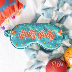 Holly Jolly Satin Sleep Mask Holly Jolly Satin Sleep Mask