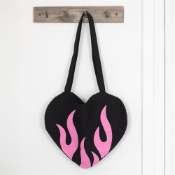 Burning Heart Satin Tote Bag Burning Heart Satin Tote Bag