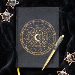 Astrology Wheel Journal with Black Obsidian Pen Astrology Wheel Journal with Black Obsidian Pen