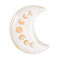 12cm Moon Phase Crescent Ceramic Trinket Tray 12cm Moon Phase Crescent Ceramic Trinket Tray