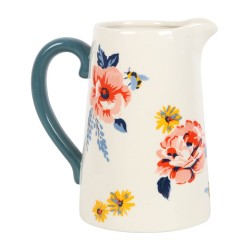 17cm Bee-utiful Floral Ceramic Flower Jug 17cm Bee-utiful Floral Ceramic Flower Jug